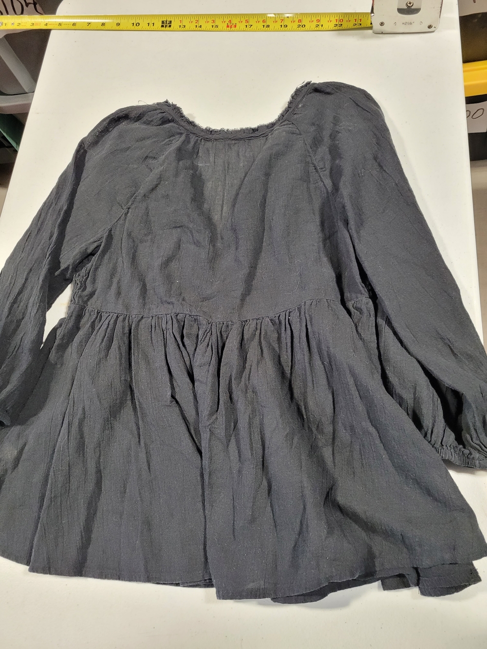 Melrose and Market Charcoal Smocked Peasant Tunic - Picture 3 of 3